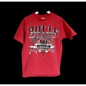 Vintage 90s 1992 Chicago Bulls Back 2 Back World Champion Shirt Mens XL